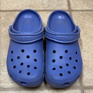 CROCS Classic Purple Blue Mules